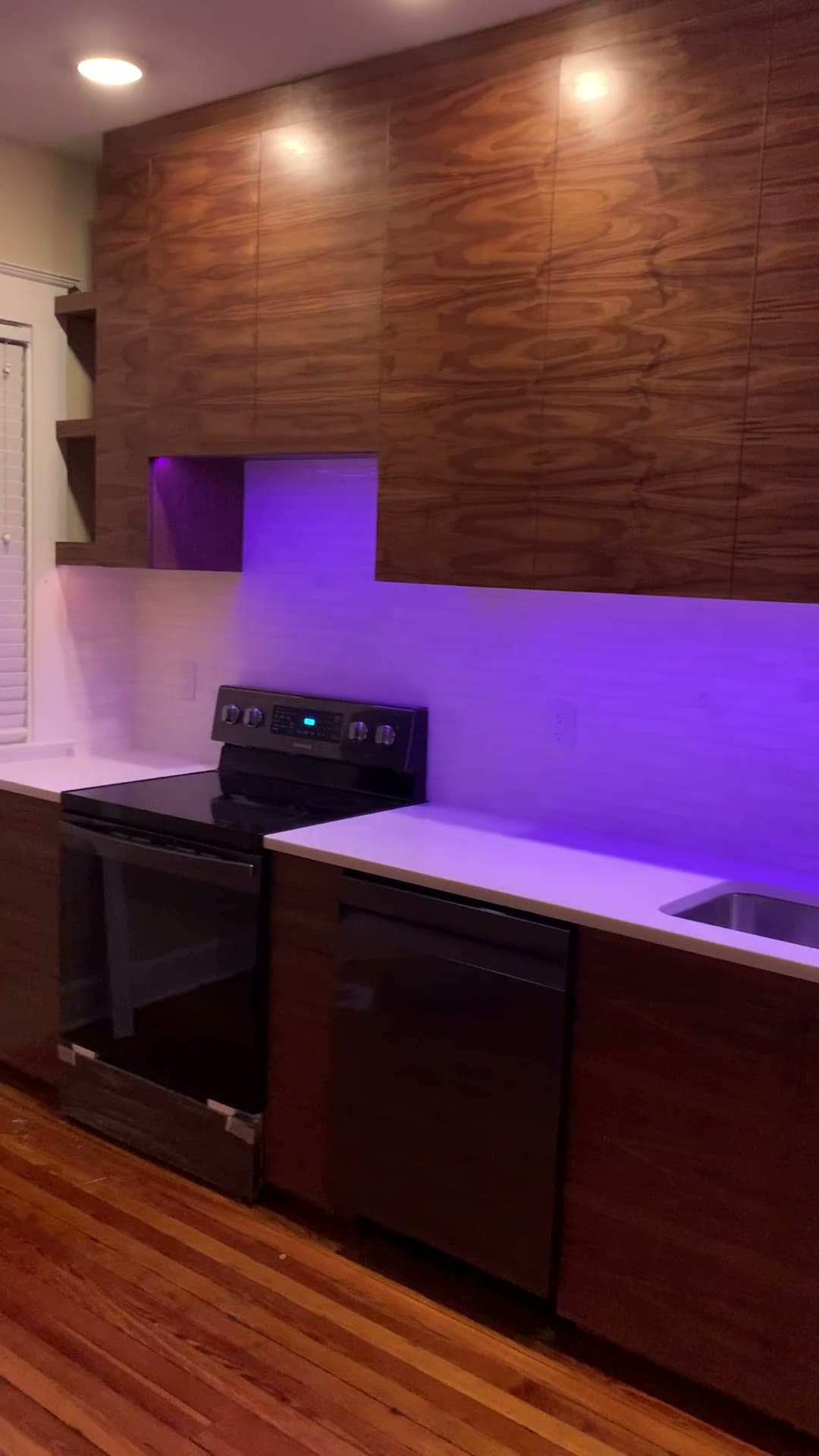 Fitting a countertop and sink cutout into the installed cabinet run