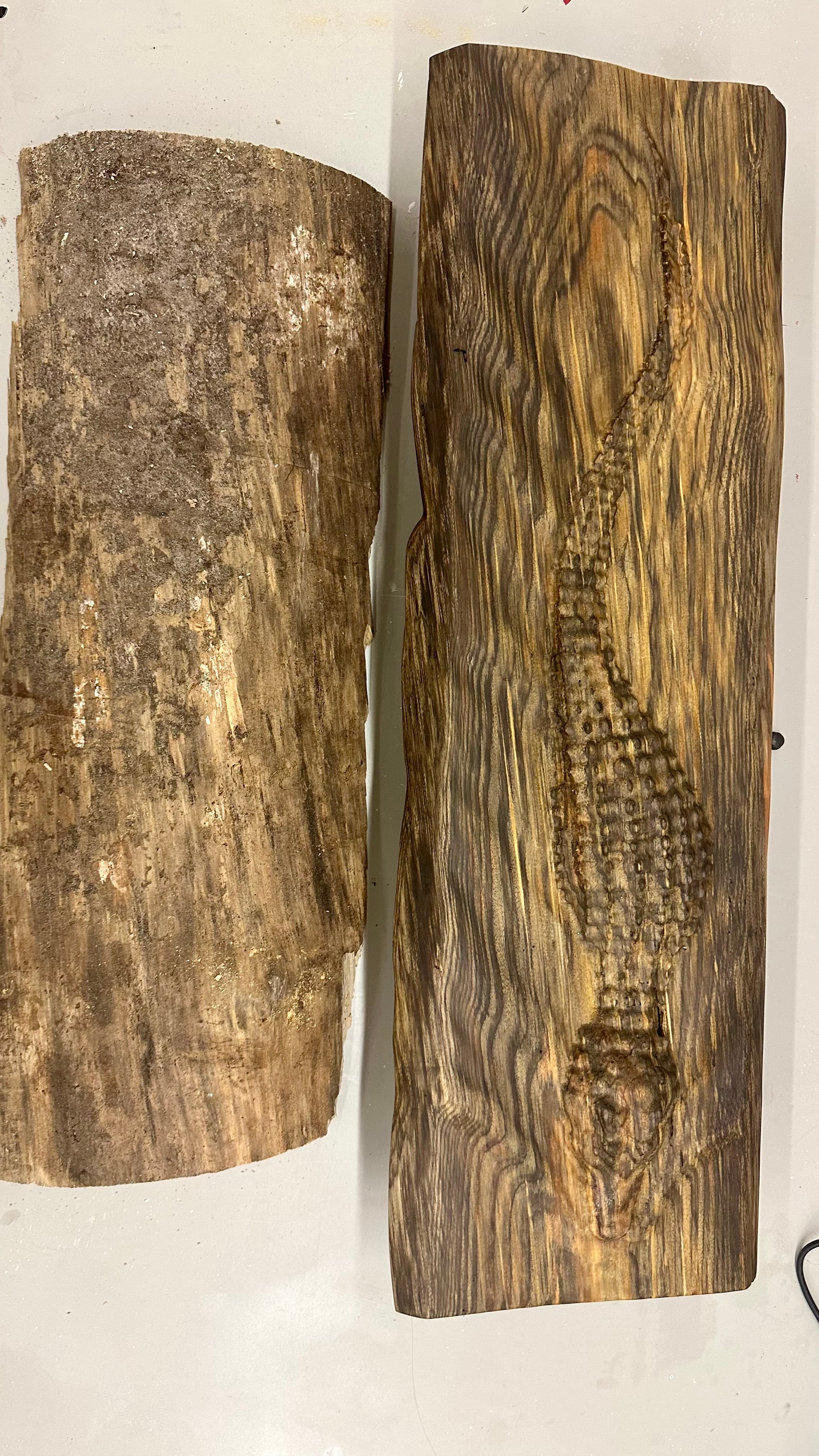Turned and machined architectural wood posts integrated into the structure
