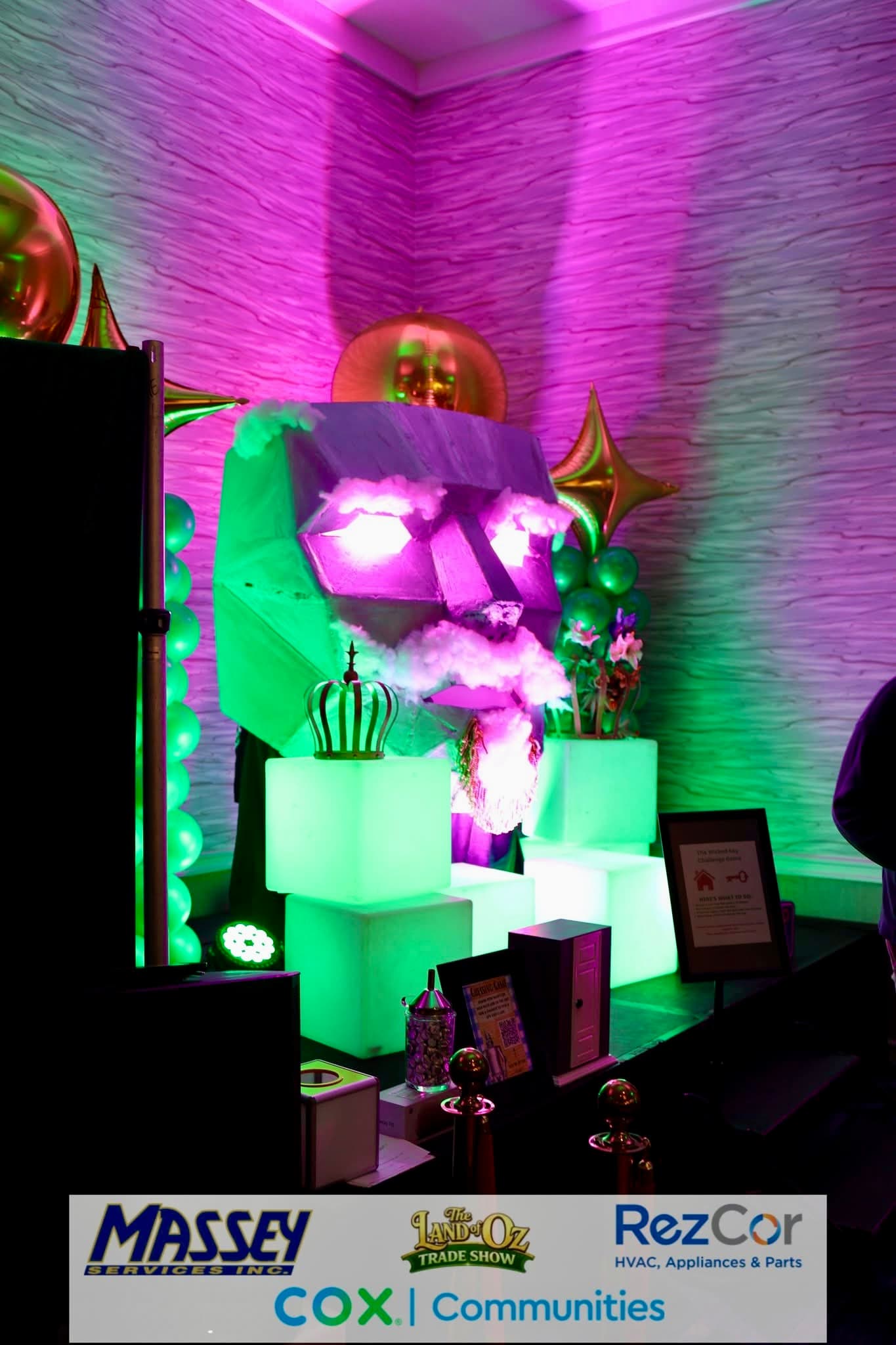 Projection-mapped parametric rib wall install with cameras and monitors, Eclectic Electric art Gainesville FL