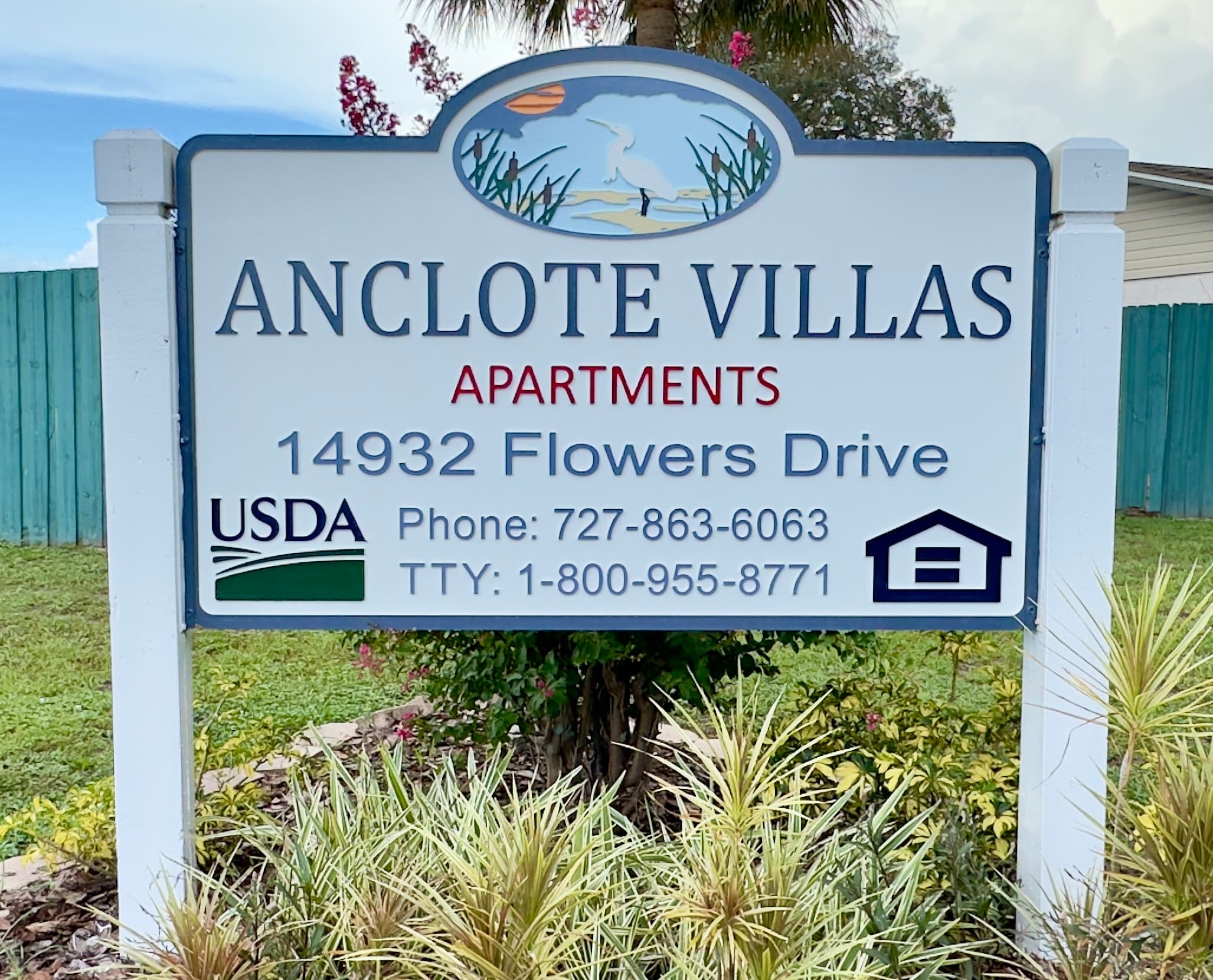 Anclote Villas apartments monument sign