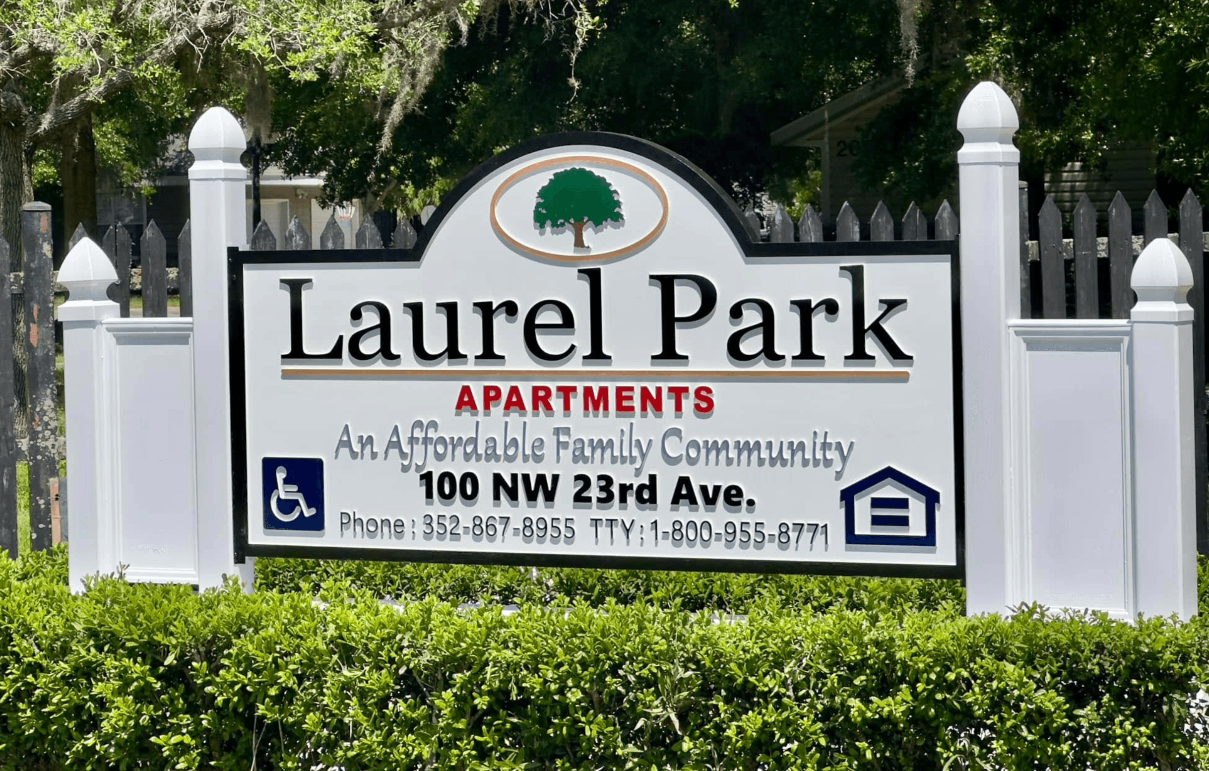 Laurel Park apartments monument sign