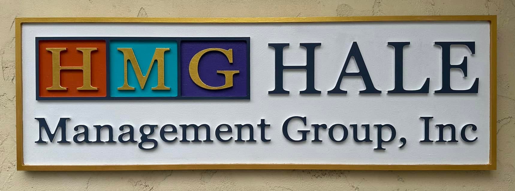 Hale Management Group office identification sign